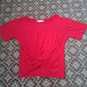Red Kids T-Shirt with Front Knot